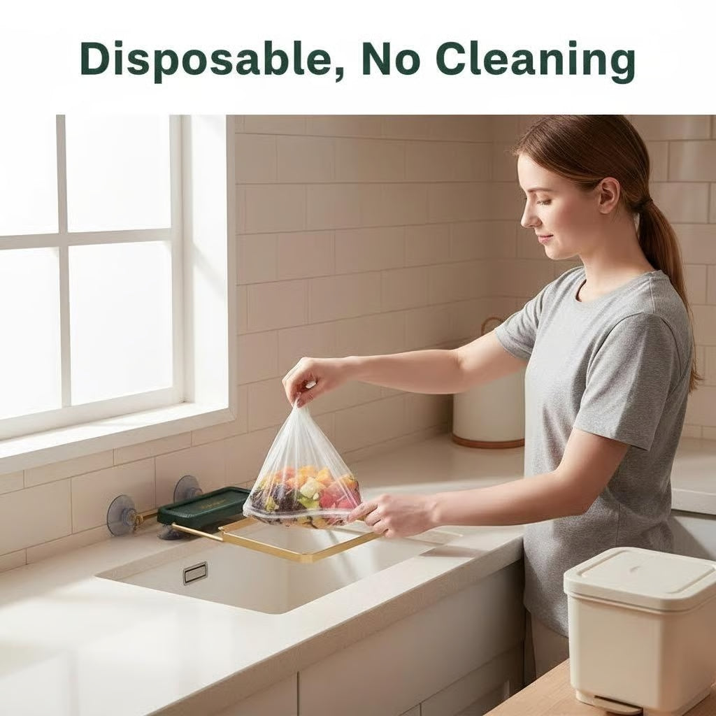Foldable Sink Strainer with Disposable Mesh
