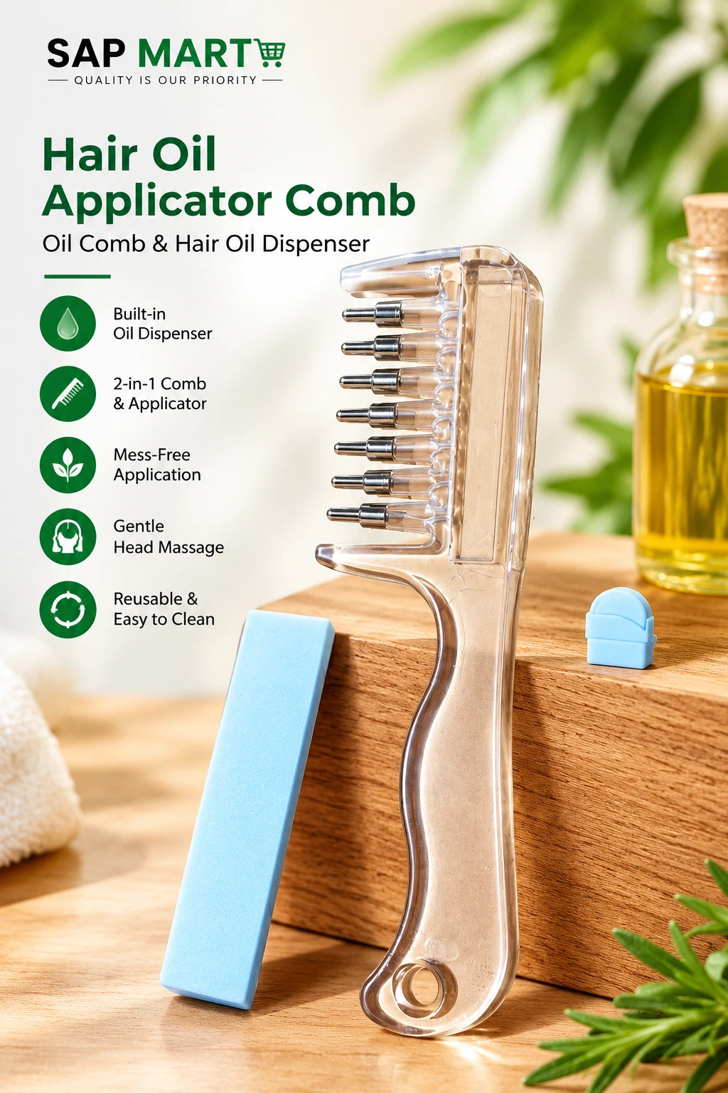Hair Oil Applicator Comb