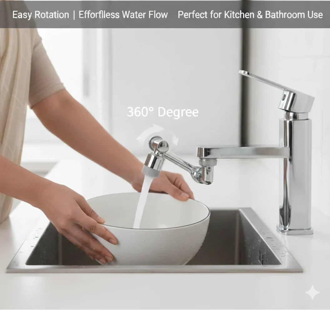 Rotating Faucet/Tap Extender | Stainless Steel | 180° rotation